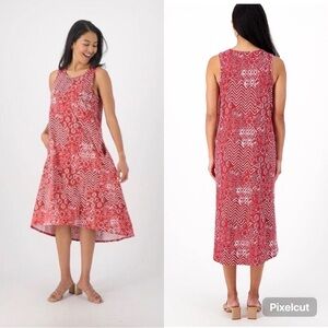 Stan Herman Lot/Bundle Of 3 100% Cotton Tiered Tank Maxi Dresses Size PXL Petite